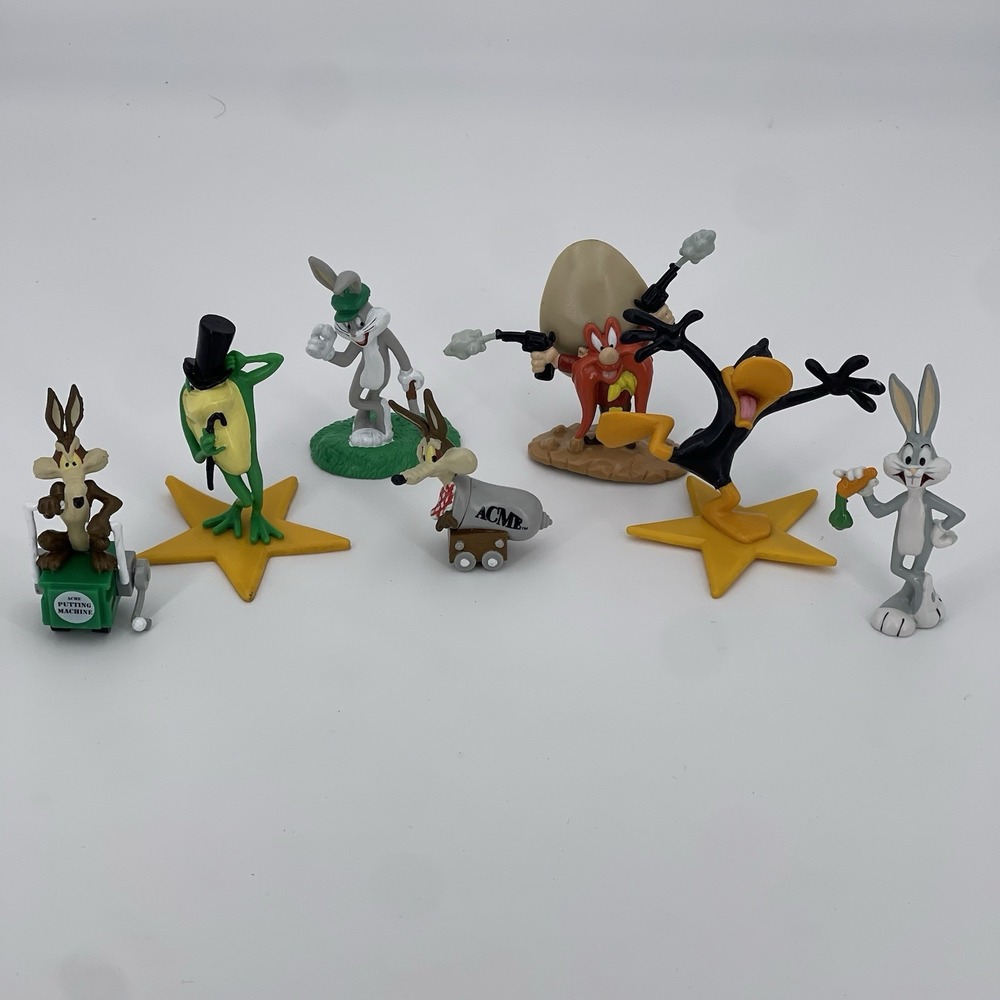 Warner Brothers Applause Looney Tunes 7 Figure PVC Lot Golf Theme Acme Vintage